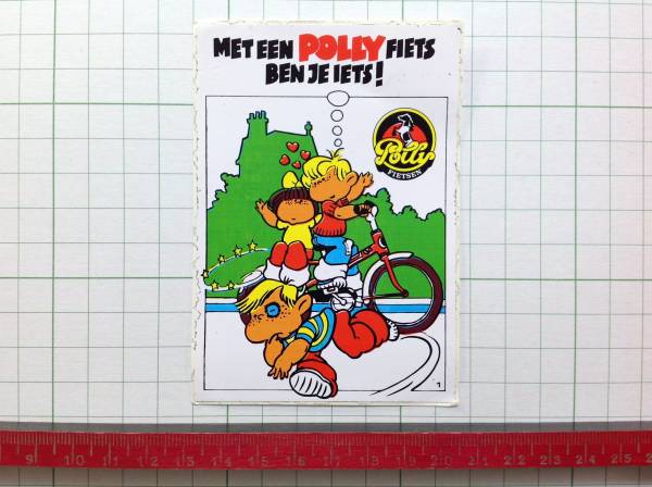 フランスのステッカー：POLLY／オランダ ビンテージ 車 +Gb
