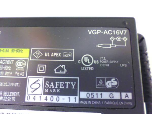 SONY VGP AC-16V7 ソニー ACアダプター
