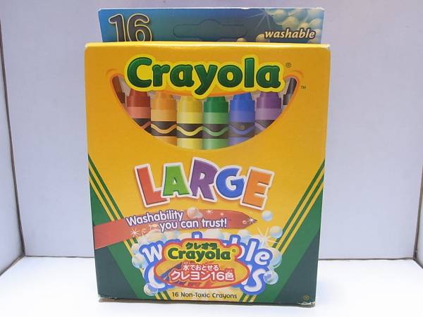 《新品》水で落とせるクレヨン16本 Crayola：クレオラ 米国製 文房具_画像1
