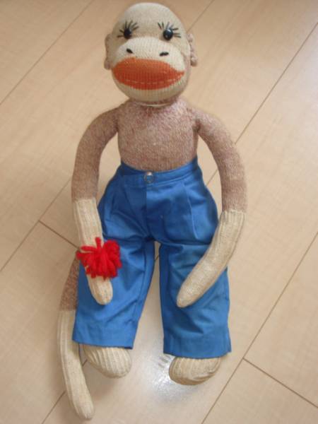 1950-60's ビンテージ ソックモンキー 靴下 ハンドメイド サル 猿 人形 ソックス ハンドメイド ソックスモンキー