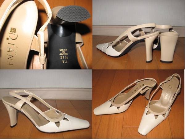  не использовался быстрое решение Diana DIANA туфли-лодочки 21.5cm натуральная кожа раздельный бежевый bai цвет 
