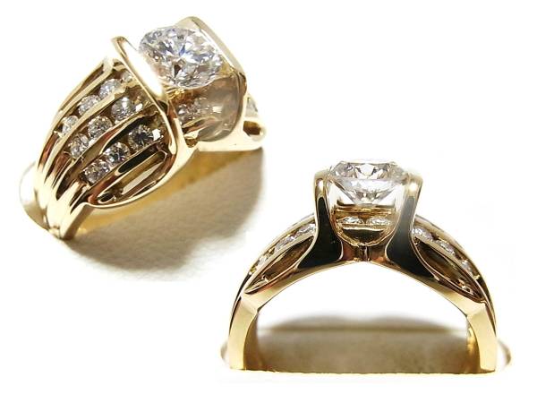 《ジュエリー》K18 リング7号 天然ダイヤモンド 0.658ct(G・VS2・EX) 豪華絢爛 高品質の宝飾品 18金製_画像1