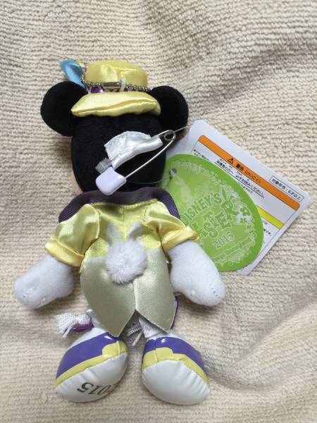 【送料無料】 TDL ランド ディズニー イースター 2015 ミッキー ぬいぐるみバッジ ぬいば うさぎ 東京ディズニーランド 新品未使用_画像3