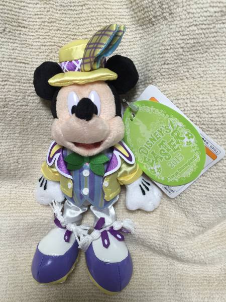 【送料無料】 TDL ランド ディズニー イースター 2015 ミッキー ぬいぐるみバッジ ぬいば うさぎ 東京ディズニーランド 新品未使用_商品説明を必ず全てご確認願います。