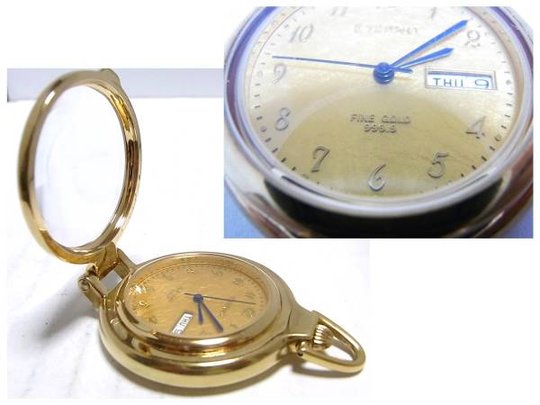 [ pocket watch ] ETERNO:eterunoFINE GOLD 999.9 (K24 original made of gold ) phoenix operation goods antique goods 
