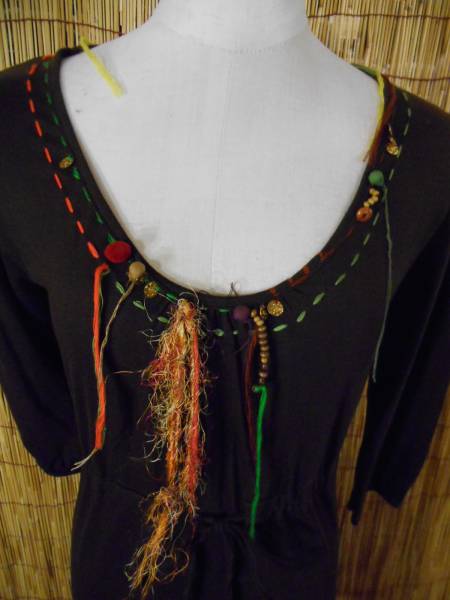  stretch cotton + silk * stitch * beads etc. tunic 