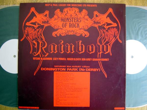 [LP]RAINBOW/END OF A RAINBOW(CP816 made in Japan ki knee purple frame jacket 2 sheets set ROCKIN' THE CASTLE DOMINGTON)