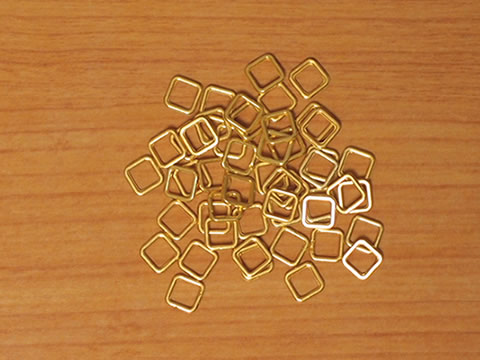 ミニ角カン 4mm ゴールド 50個セット Gold 金具屋_画像2