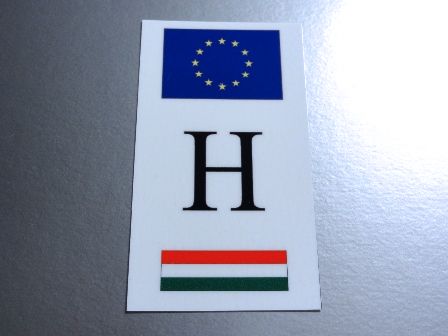 u2M■ハンガリーステッカー Mサイズ■国旗 耐水シール EU_画像2