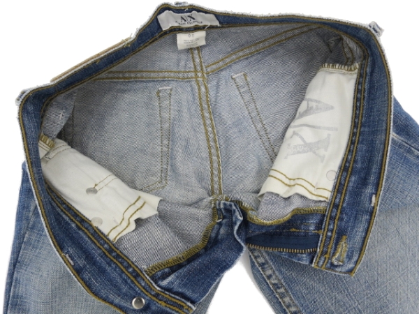 J-4548*A|X Armani Exchange * стандартный товар USA производства авария Vintage обработка Denim джинсы 0 XS