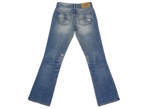J-4548*A|X Armani Exchange * стандартный товар USA производства авария Vintage обработка Denim джинсы 0 XS