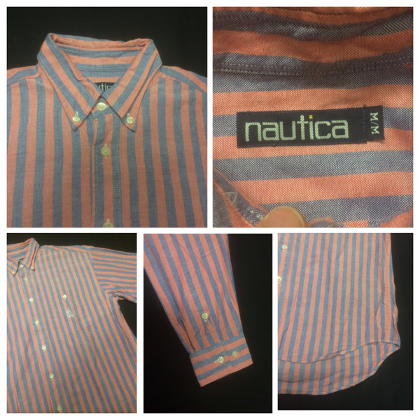  сделано в Японии nauticano-chika оскфорд полоса рубашка M