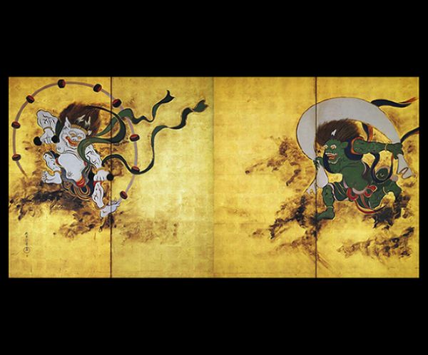 酒井抱一『風(fēng)神雷神図』のマウスパッド（フォトパッド）