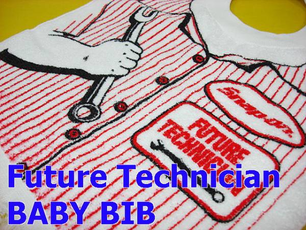 即落☆スナップオン☆赤ちゃんのよだれ掛け(FUTURE TECHNICIAN)_画像3