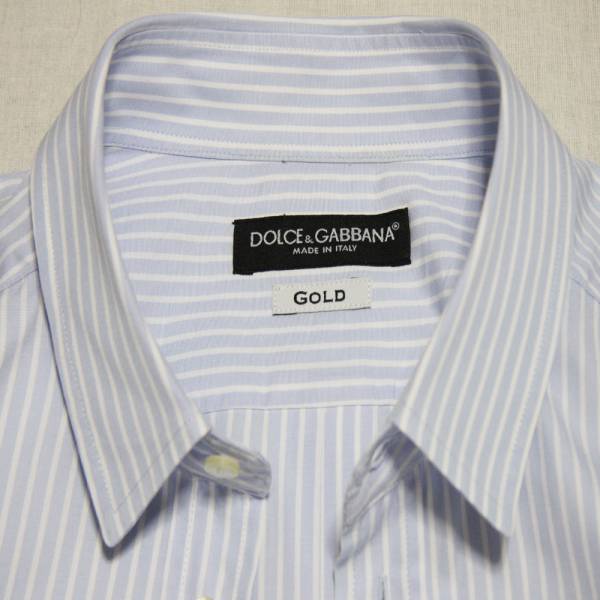  ultimate beautiful goods DOLCE&GABBANA GOLD Thai knee color shirt blue .40 15 3/4