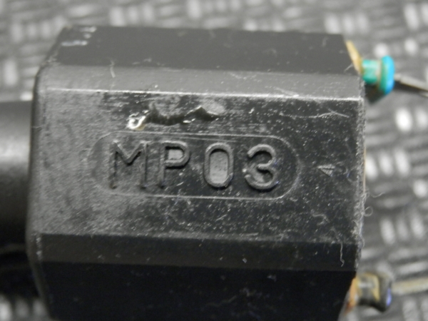 ｒ/純正イグニションコイル MD09 TLR200トライアル 破損なし 実動 電装品 MD09E キャップ/コード ベース 当時物！_画像3