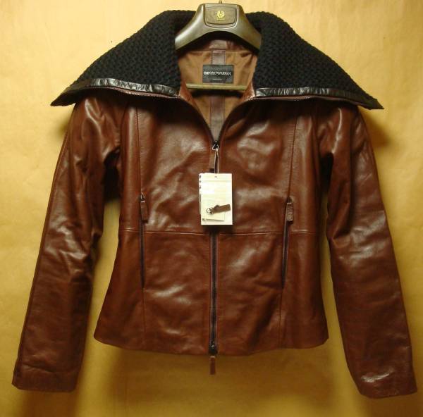 * обычная цена ¥198000/ стандартный EMPORIO ARMANI( Emporio Armani )SHORT LEATHER JKT* мужчина. кожаная куртка * Brown *