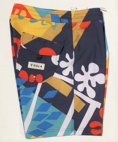 ☆Sale/新品/正規品/特価 VISSLA ”CUT UP collab” BOARDSHORTS | Size:34int | Color:Navy | ヴィスラ/ボードショーツ_画像2