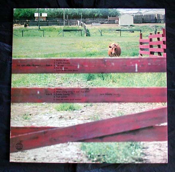 【帯LP】ジャックグルンスキー/斷絶 フォークの鬼才(PA5005トリオ初回JACK GRUNSKY/THE GAP)