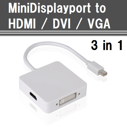 【E0044】 MiniDisplayport to HDMI / DVI / VGA [3 in 1]_画像3