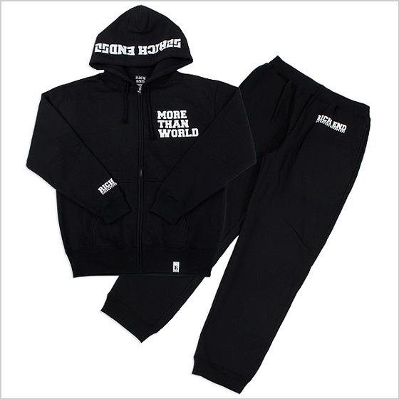 RICHEND/リッチエンド スウェット セットアップ EAGLE/イーグル【RELAX FIT：ブラックｘホワイト】アメージング 服 (サイズ：M) スエット