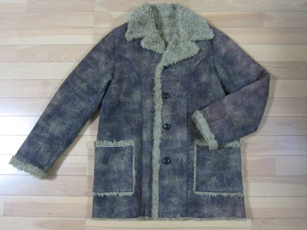 ★291295＝HOMME byPAZZO アンティーク調(diào)加工ランチコート★茶sizeⅡ★