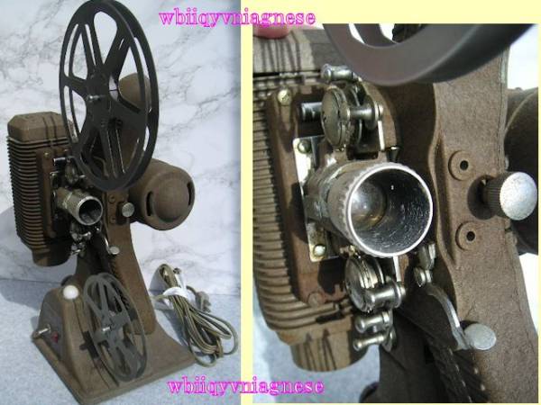 Σ　映写機　Ｃｏｍｅｔ H－３　HIRAI KOGYO製　ジャンク出品_映写レンズ周囲にサビ、レンズに汚れ有り