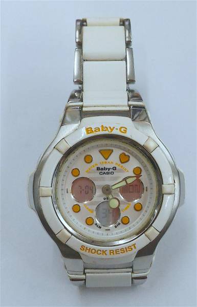 ■貴重z★可愛い★カシオ Baby-G ベビージー/BGA-123★ホワイト★used 腕時計 電池切れ動作品_画像1