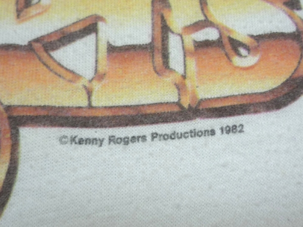 1982年ケニー?ロジャース七分袖ビンテージUSAツアーTシャツL
