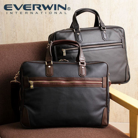 新作モデル  EVERWIN MADE in JAPAN エバウィン　ビジネスバッグ ネイビー色 ブリーフケース、書類かばん