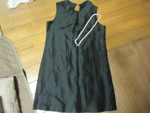 beautiful goods M.O.C. flax. formal sleeveless tunic dress black 