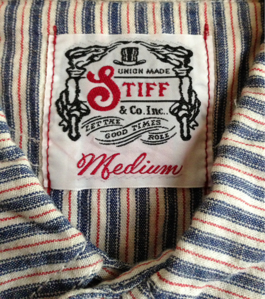 ★美品★STIFF スティッフ ☆ストライプウエスタンシャツ☆M！_画像2