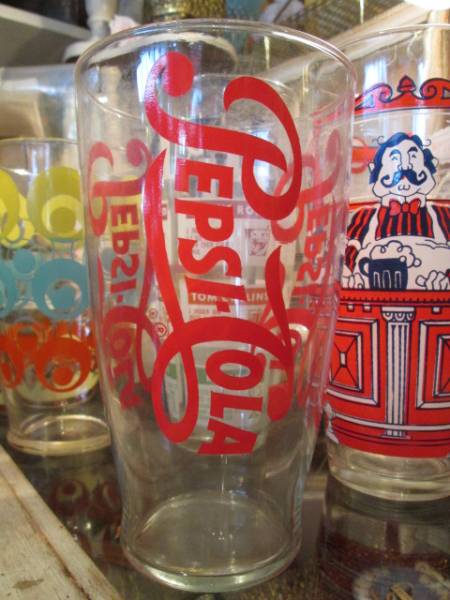 *Big USA античный Pepsi-Cola ( большой ) стакан America производства / Fire King fireking Гаваи запад набережная Pyrex Country 