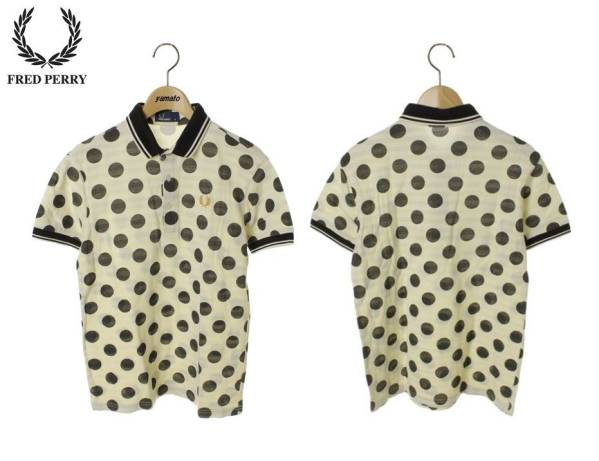 #古著屋大和 ブランド古著 セレクトショップ 正規(guī)品 フレッドペリー ボーダーポロ ドットポロ 水玉 ポロシャツ M 日本制 ゴルフ テニス