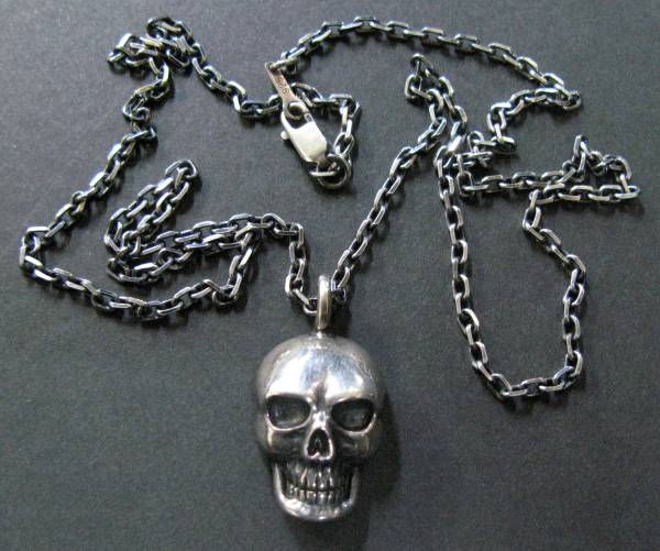 ワイズフォーメン：シルバー950 ドクロ ネックレス(Yohji ヨウジ Yohji Yamamoto necklace 古著 買(mǎi)取