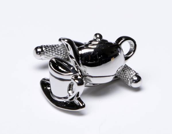 ★カフスボタン素敵な午後のひとときを！CK233 CUP AND TEA POT 喫茶店 レストラン