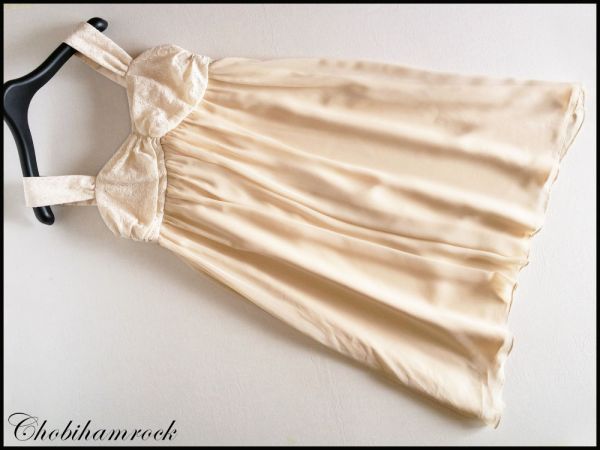  Harris Harriss гонки вышивка шифон One-piece рукав нет 38 слоновая кость 
