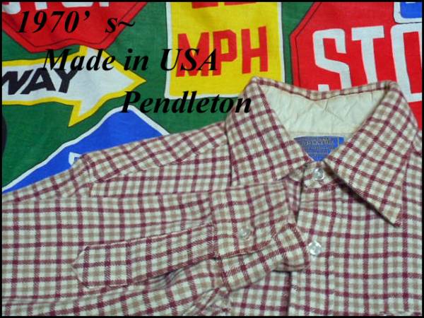 《SALE》ビンテージPENDLETONペンドルトンウールシャツチェック_《 1970s~ PENDLETON 》