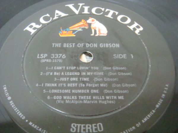 LP★DON GIBSON ?/ The Best O (US-ORIG)_画像3