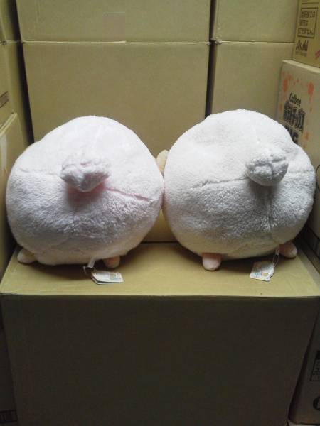 くまひつじ ふわふわBIGぬいぐるみ ひつじ 2種セット 白と桃 コンプ
