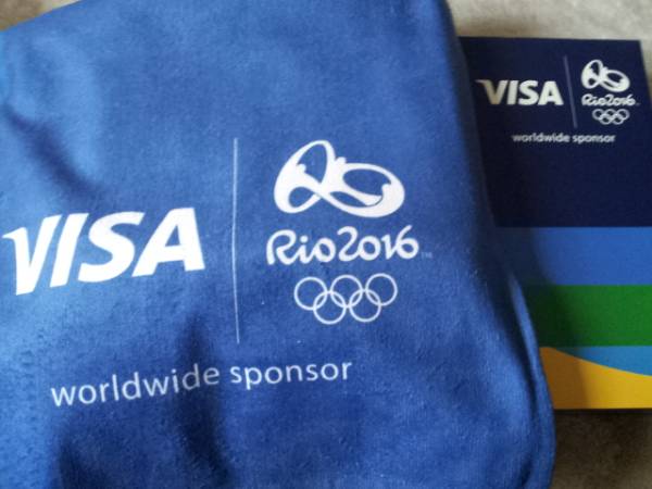 Visa リオデジャネイロオリンピック オリジナル タオル_画像2