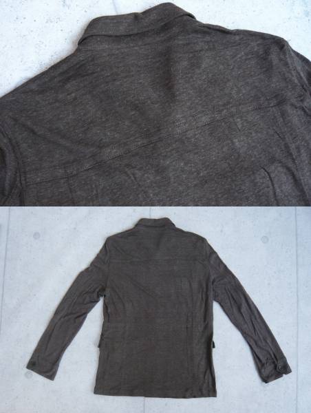 新品 コムサメンの人気の高級シャツジャケットL濃茶定価34650円2_画像3