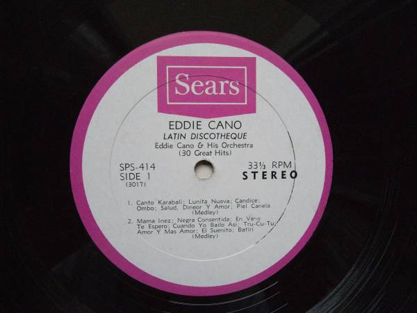 EDDIE CANO★エディー?カノ★レア★シアーズ?レーベル★L(fēng)ATIN DISCOTHEQUE★SEARS