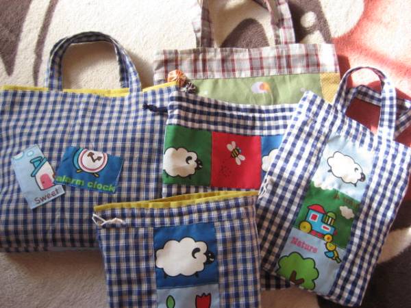★ハンドメイド　レッスンバック　トートバッグ　男の子用　A1