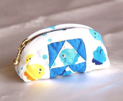 *.* smaller. patchwork pouch!018: scene * purpose ....! accessory case, case, change purse .,. medicine inserting, key case 