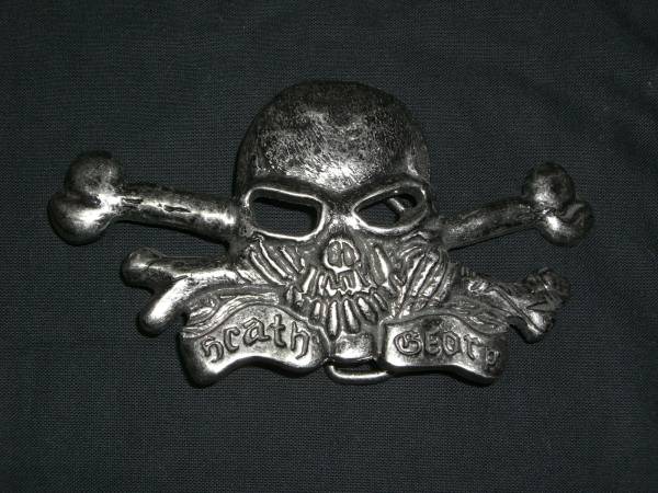  unused Skull Cross bo-n belt buckle skull skeleton lock Biker accessory men's man woman small articles 