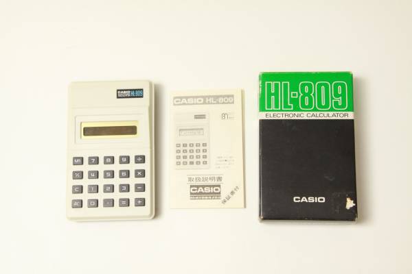  Showa Retro * calculator *CASIO*HL-809* Junk * Casio * rare thing 