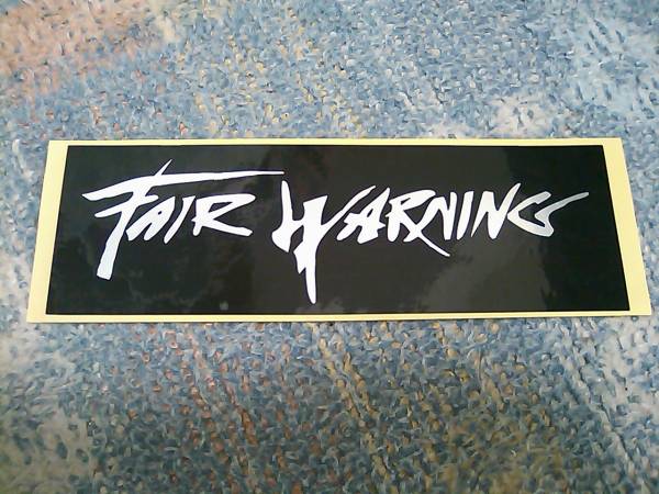 ★☆【激レア非売品】ステッカー FAIR WARNING BLACK&SILVER☆★_画像1