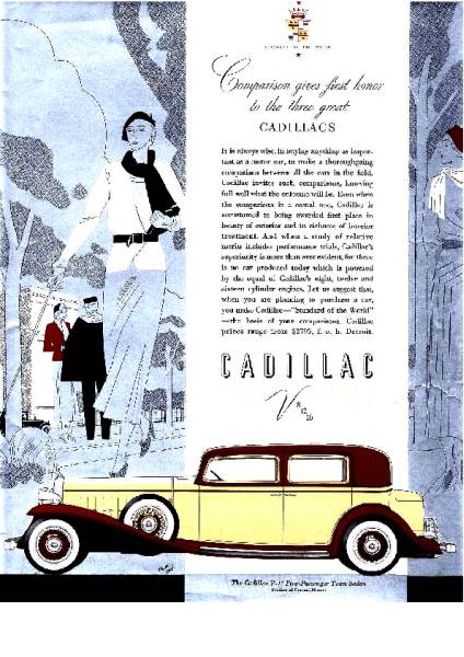 ◆1932年の自動車広告　キャデラック4　Cadillac_画像1