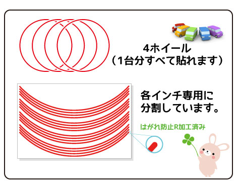 ID831★ホイール リムステッカー リムラインシール-26_画像3